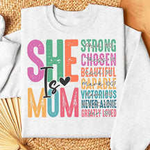 Sweat-shirt à imprimé lettre She is Mom
