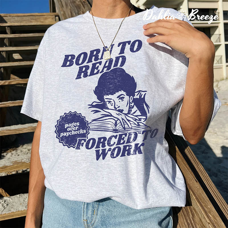 T-shirt Bookish Né pour lire