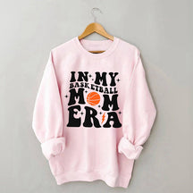 Sweat-shirt drôle à col rond dans mon ère de maman de basket-ball