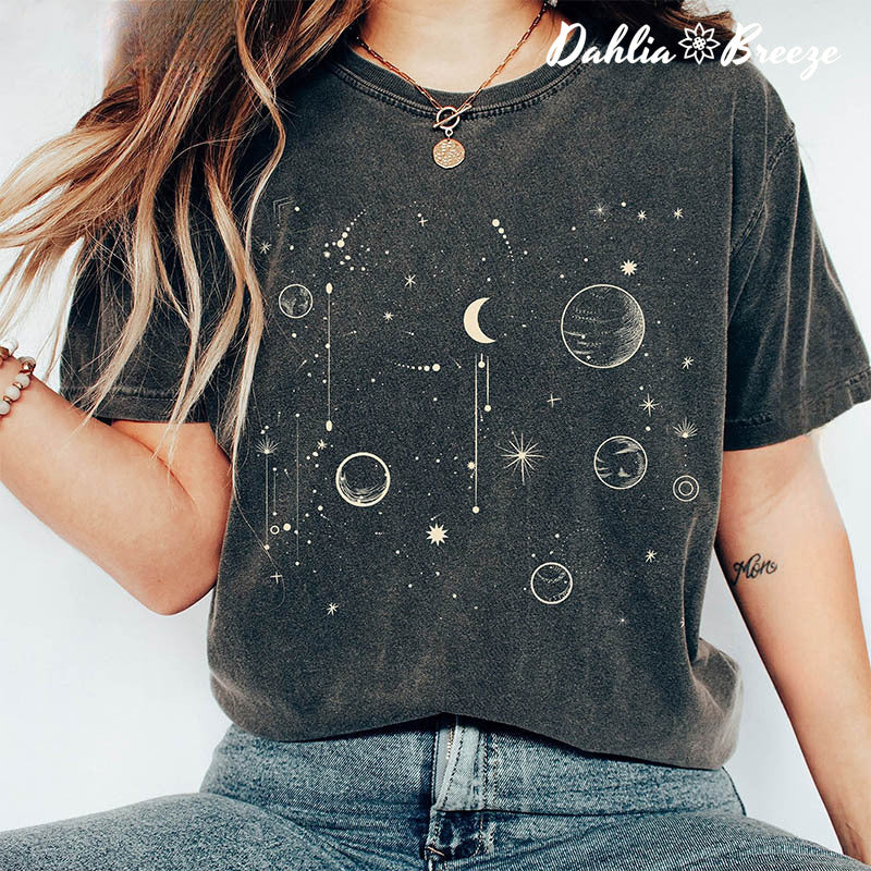 T-shirt esthétique d’astronomie de lune