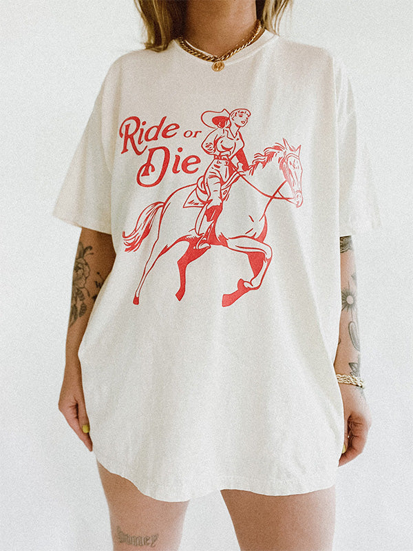 T-shirt Cowgirl Western Ride or Die