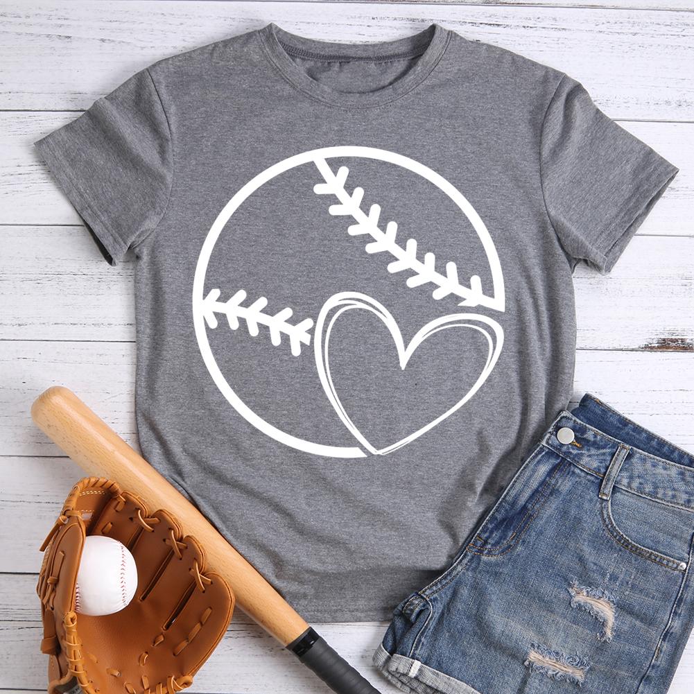T-shirt coeur d'amour de baseball