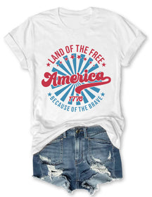 T-shirt America Land Of The Free grâce au courageux