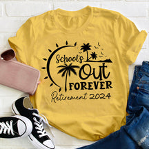 T-shirt d'enseignant retraité de l'école pour toujours