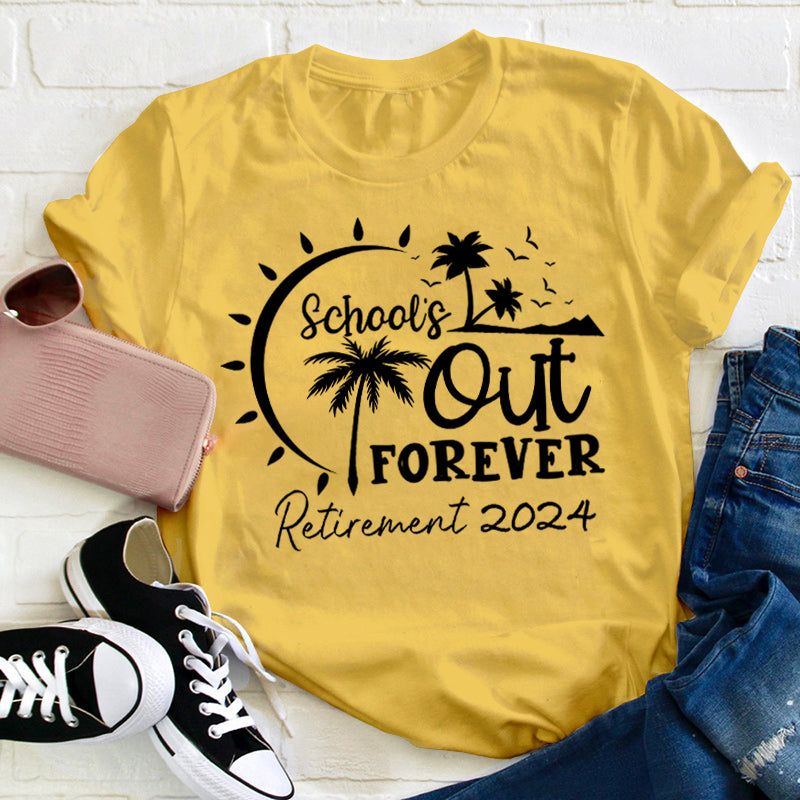 T-shirt d'enseignant retraité de l'école pour toujours