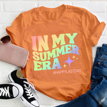T-shirt Joyeux dernier jour dans mon ère d’été pour professeur