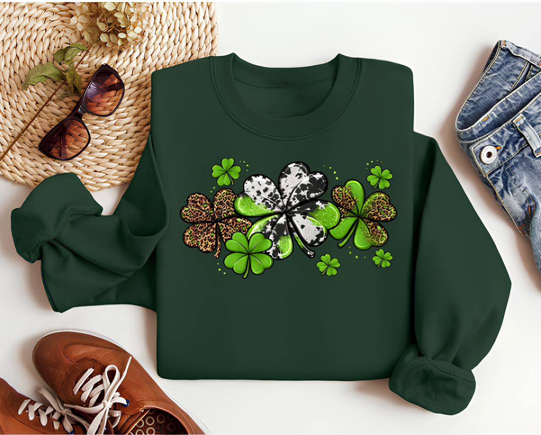 Kleeblatt-Herz-Sweatshirt