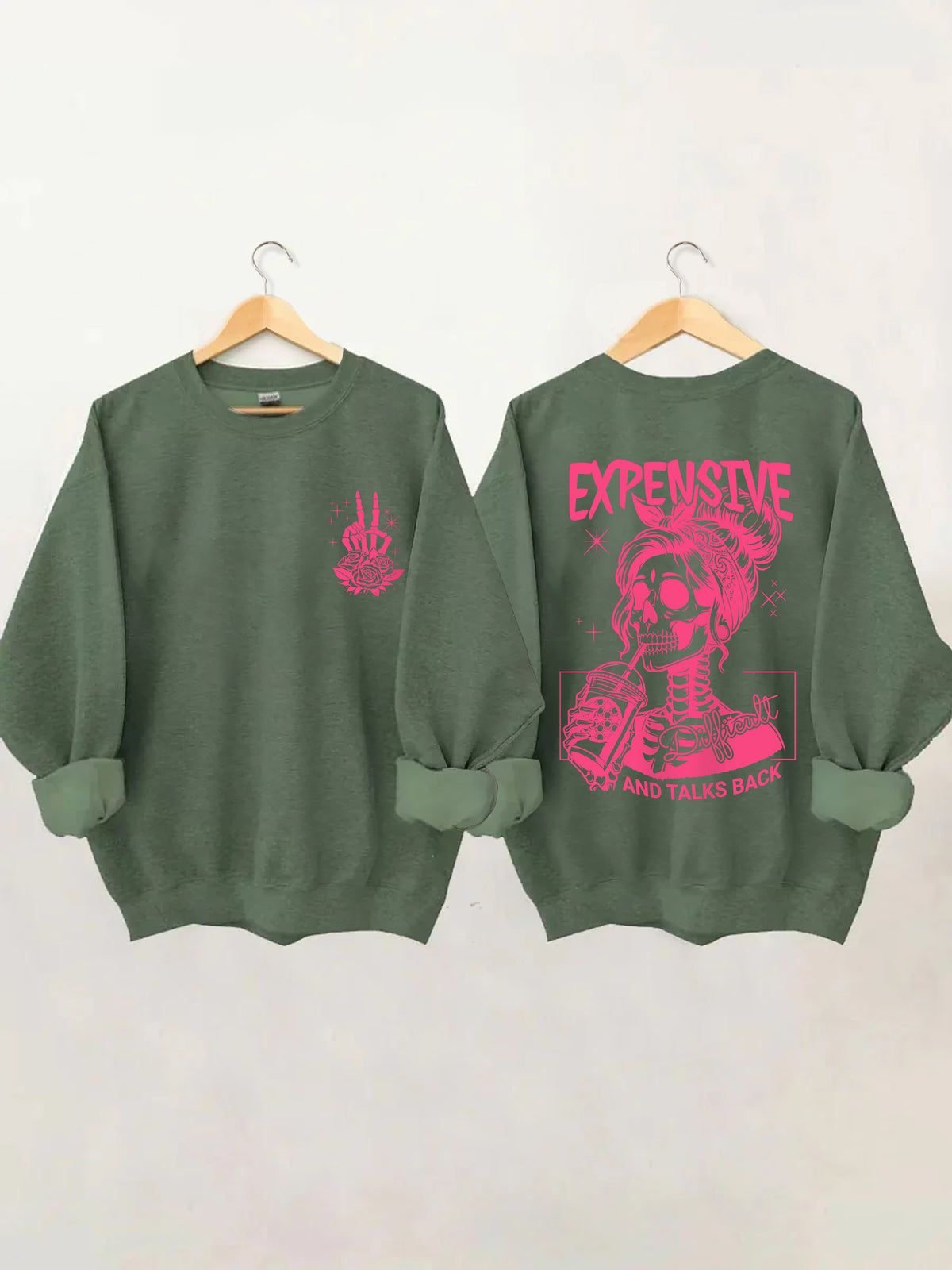 Sweat-shirt cher, difficile et parle en retour
