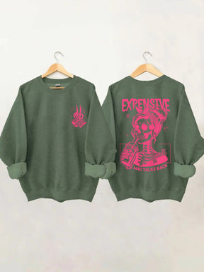 Sweat-shirt cher, difficile et parle en retour