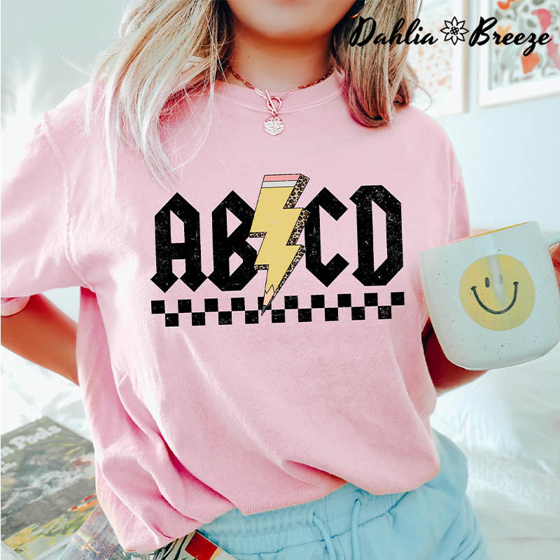 T-shirt à col rond pour professeur Abcd