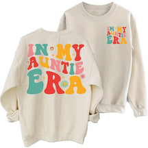Sweat-shirt imprimé sur le côté In My Auntie Era 2