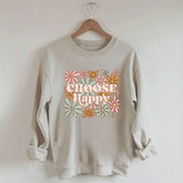 Choisissez le sweat-shirt imprimé Happy Flowers