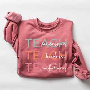 Sweat-shirt pour professeur de compassion, de gentillesse, de confiance