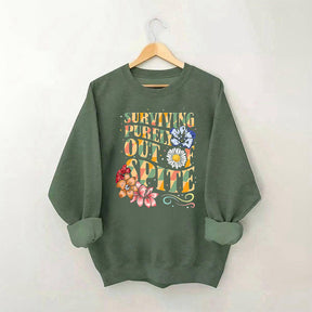 Sweat-shirt Survivre purement par dépit