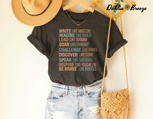 T-shirt imprimé lettre femme forte