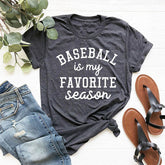 Le baseball est ma saison préférée - T-shirt imprimé avec lettres