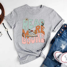 Lire plus de livres T-shirt de lecture drôle