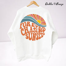 Sweat-shirt à col rond Forever Chasing Sunsets
