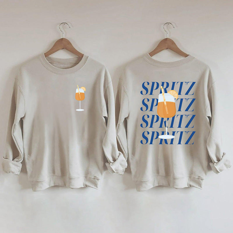 Spritz-Sweatshirt mit Buchstaben-Print
