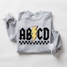 Sweat-shirt rétro pour professeur ABCD