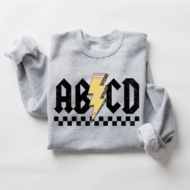 Sweat-shirt rétro pour professeur ABCD