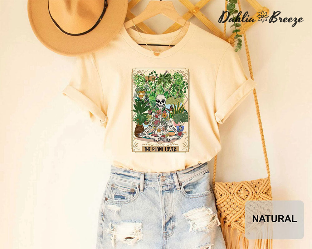 T-shirt squelette floral The Plant Lover