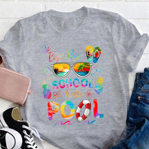 Bye Bye School Hello Pool Shirt T-shirt drôle pour professeur