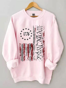 Sweat-shirt drapeau américain We The People