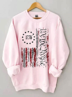 Sweat-shirt drapeau américain We The People