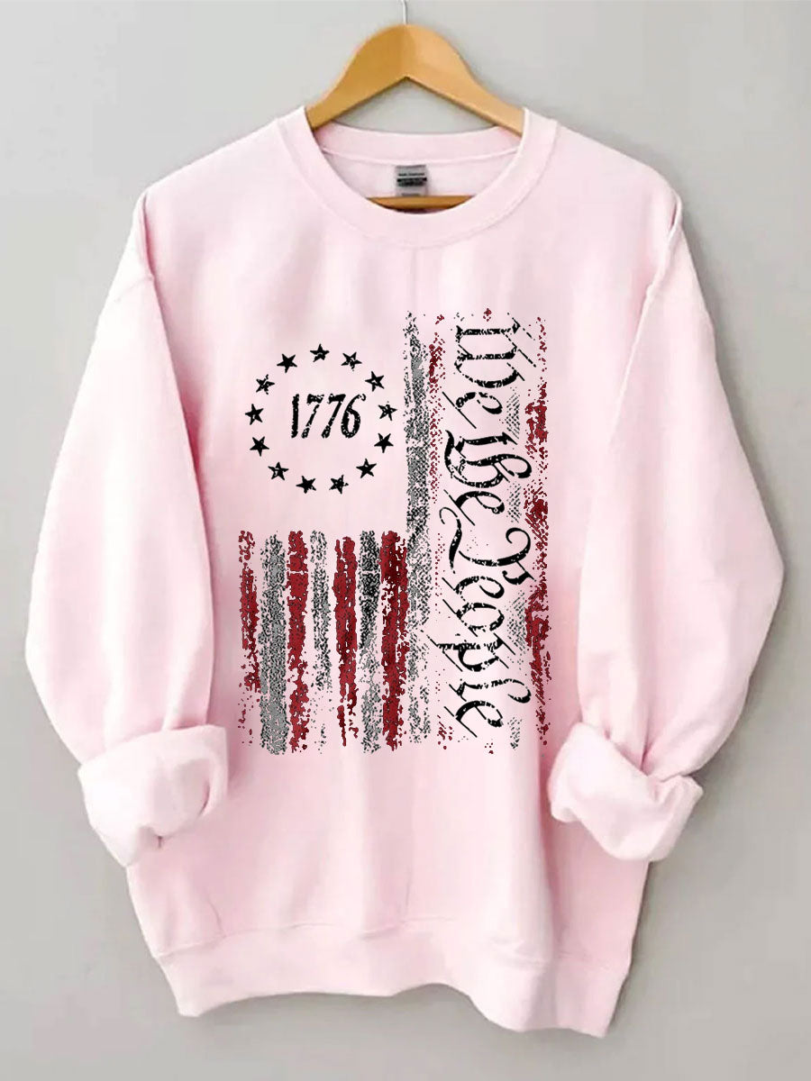 Sweat-shirt drapeau américain We The People