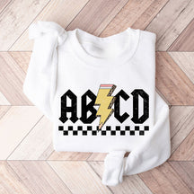 Sweat-shirt rétro pour professeur ABCD