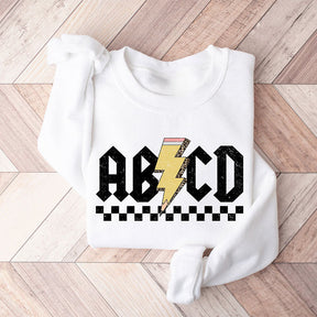 Sweat-shirt rétro pour professeur ABCD