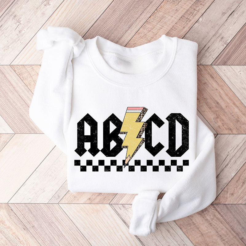 Sweat-shirt rétro pour professeur ABCD