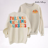 Sweat-shirt à col rond Forever Chasing Sunsets