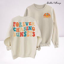 Sweat-shirt à col rond Forever Chasing Sunsets