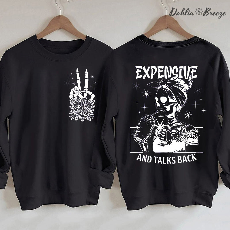 Cher difficile et parle en retour drôle sweat-shirt