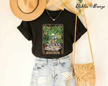 T-shirt squelette floral The Plant Lover