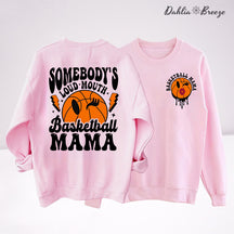Sweat-shirt maman de basket-ball à grande gueule de quelqu'un