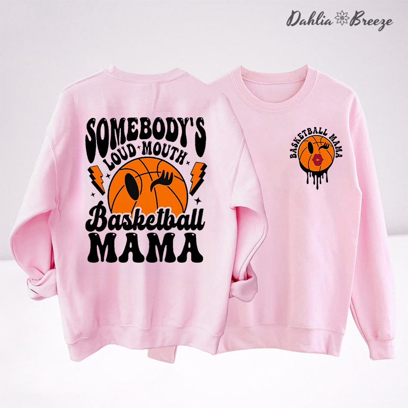 Sweat-shirt maman de basket-ball à grande gueule de quelqu'un
