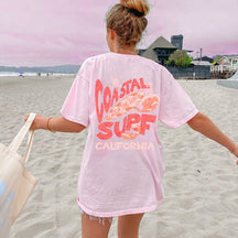 T-shirt de plage tendance Coastal Surf
