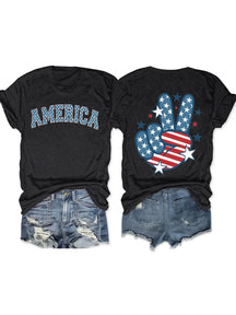 T-shirt drapeau américain
