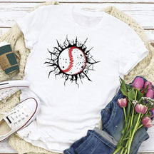 T-shirt Crack de baseball
