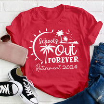 T-shirt d'enseignant retraité de l'école pour toujours