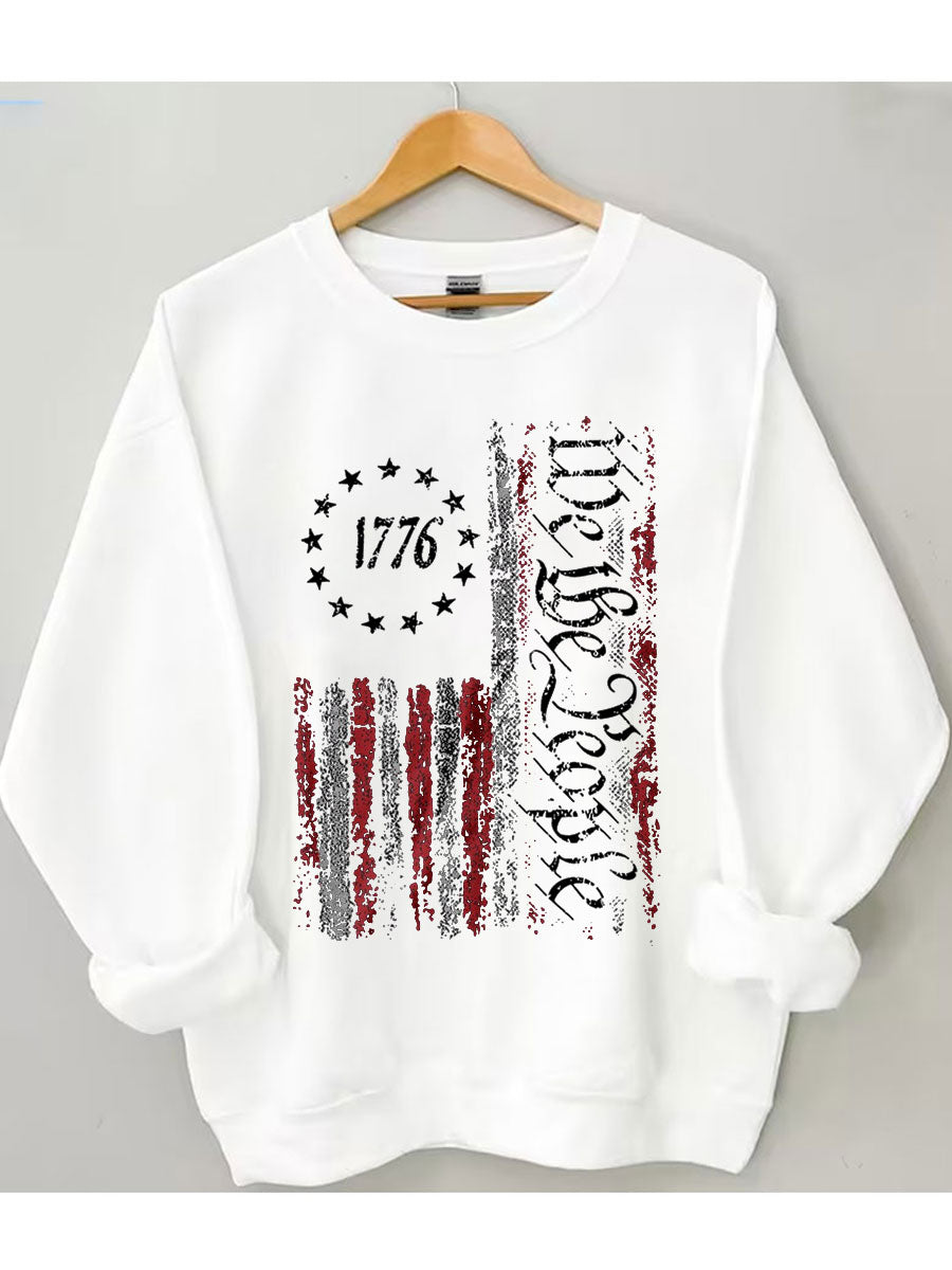 Sweat-shirt drapeau américain We The People