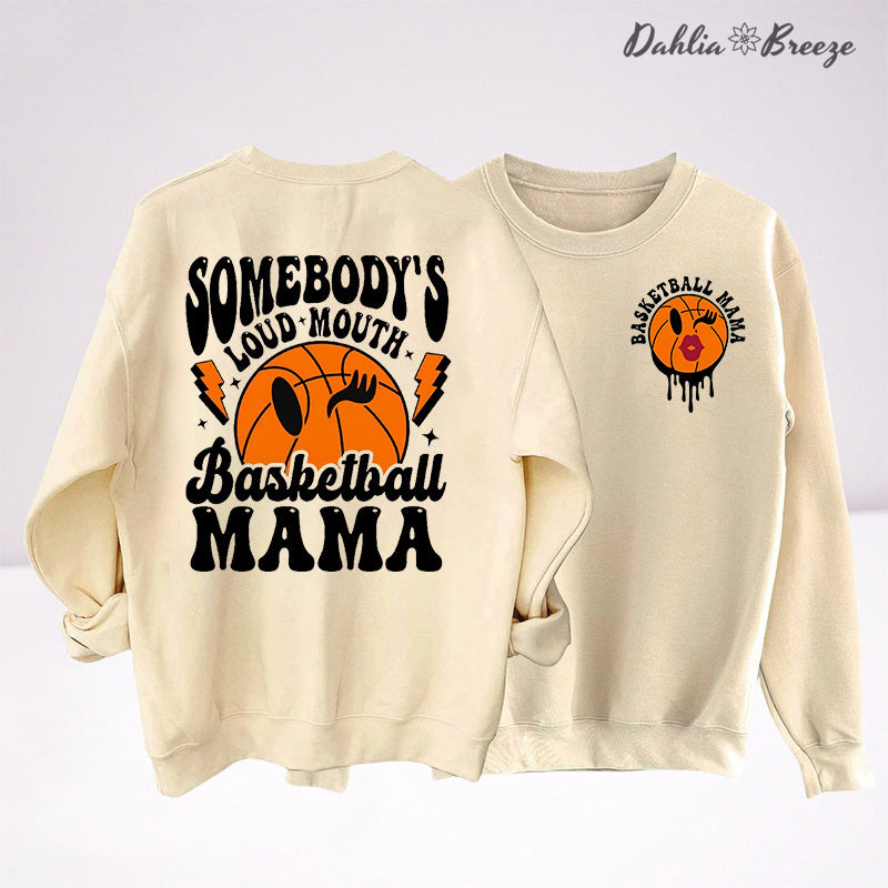 Sweat-shirt maman de basket-ball à grande gueule de quelqu'un
