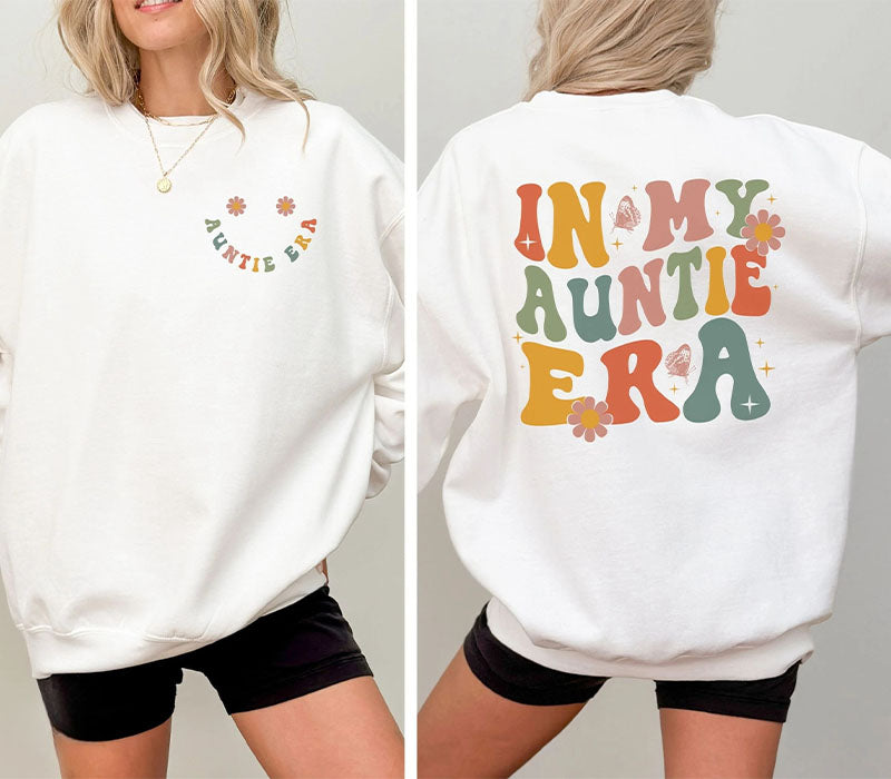 Sweat-shirt à fleurs rétro In My Auntie Era