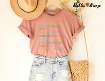 T-shirt imprimé lettre femme forte