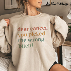 Cher Cancer, vous avez choisi le mauvais sweat-shirt de chienne