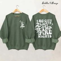 Camp Life - Sweat-shirt imprimé arbre de vie et lettres