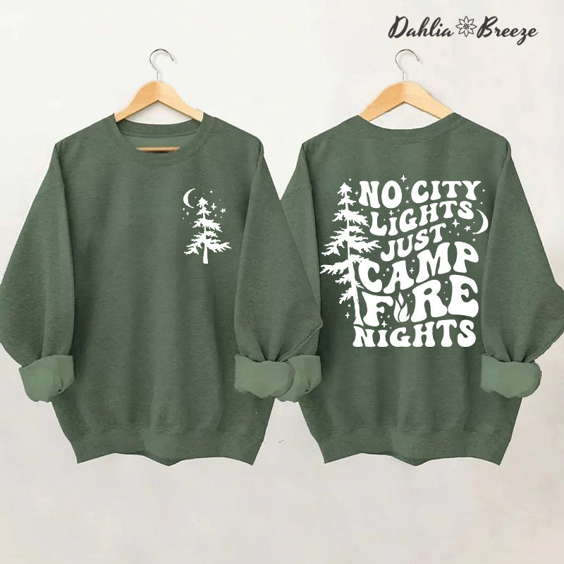 Camp Life - Sweat-shirt imprimé arbre de vie et lettres